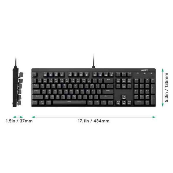 AUKEY KMG6 Mechanical Keyboard Red Switches 104key - Picture 12 of 12